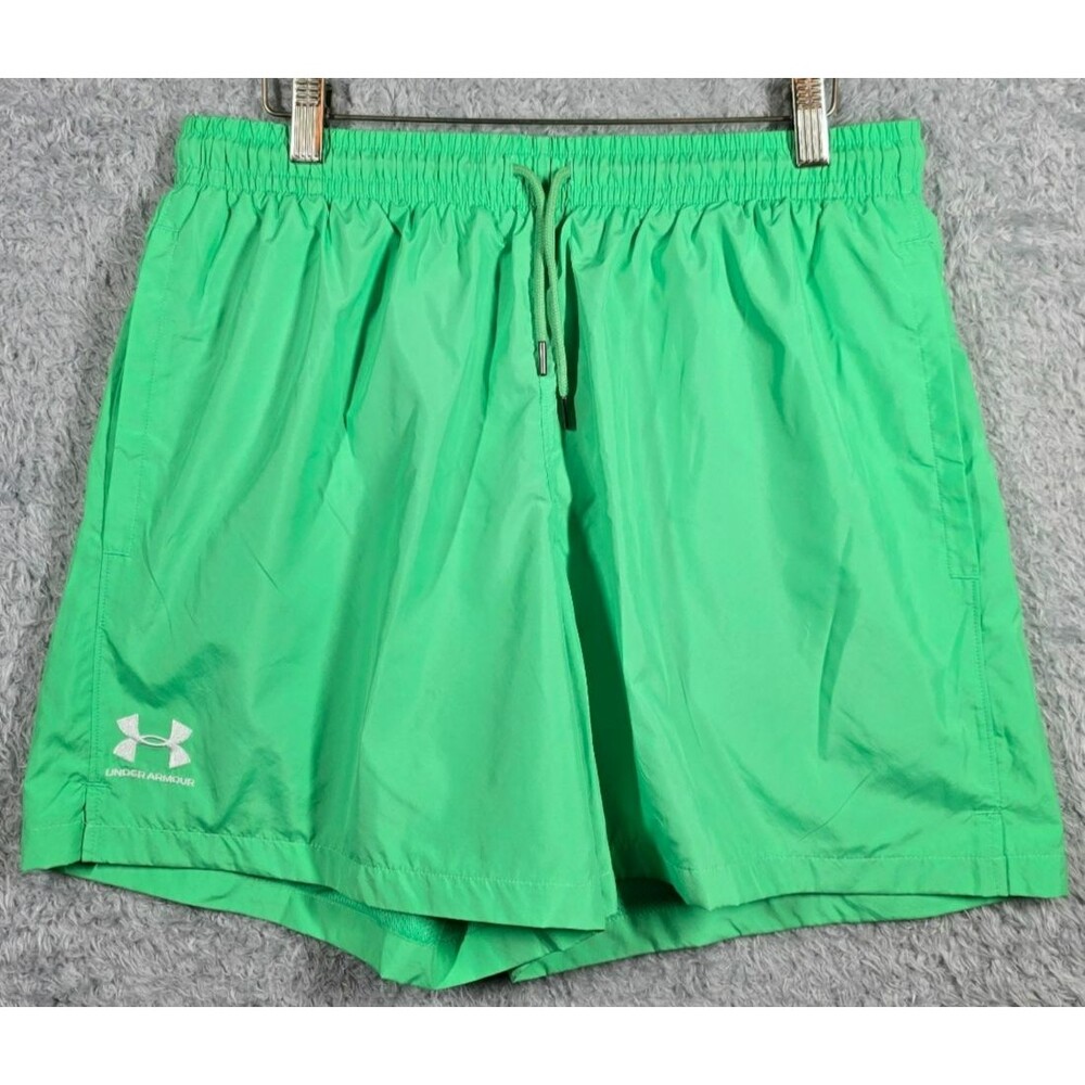 Under Armour Shorts Womens L Green Essential Volley Woven Flex Lightweight 00008